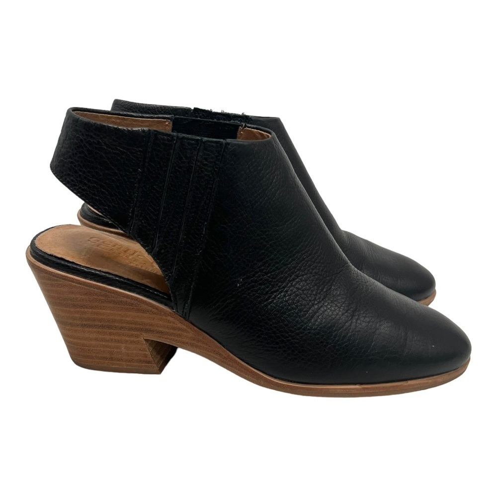 Gentle Souls Harlie Slingback Black Leather Open Back Comfort Booties Womens 9.5 - Picture 5 of 13